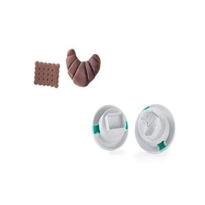 Kit 2 Cortadores 3d Cupcake Biscoito Croissant Silikomart