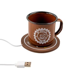 Jogo 2 Em 1 Aquecedor Xicara Base Usb Caneca Agata Prana