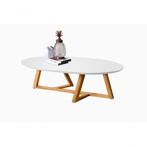 Mesa De Centro Classic Branco/Nature- Tebarrot