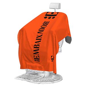 Capa De Corte Pro Barber 1.80 Metros Embaixador Laranja