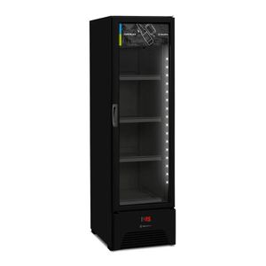 Cervejeira Expositor Visa Cooler Vertical 127v Porta Vidro 287l Vn28ah All Black Metalfrio 127v