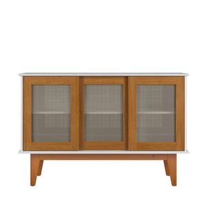Aparador Buffet Detroit 3 Portas Branco/Nature - Tebarrot