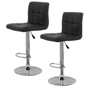 Kit Com 2 Banqueta Gomos Confort , Giratoria, Com Regulagem De Altura Preta