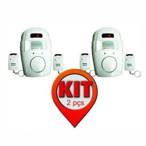 Kit 2 Unidades Alarme com Sensor de Presença sem Fio Acompanha 2 Controles