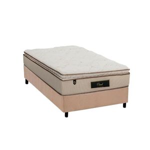 Cama Box Solteiro: Colchão Molas Ensacadas Luckspuma Cloud One Side + Base Clean(88X188)