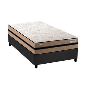 Cama Box Solteiro: Colchão Molas Ensacadas Plumatex Masterpocket Smart Milano + Base Gray(88X188)