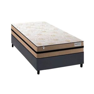 Cama Box Solteiro: Colchão Molas Ensacadas Plumatex Masterpocket Smart Milano + Base Gray(88X188)