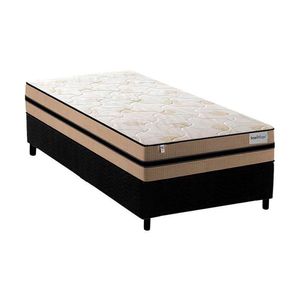 Cama Box Solteiro: Colchão Molas Ensacadas Plumatex Masterpocket Smart Milano + Base Black(88X188)