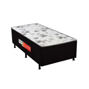 Cama Box Conjugado Solteiro: Colchão Ortopédico Unipremium Black (88X188X40) Polar