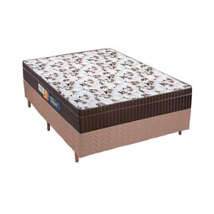 Cama Box Casal: Colchão Anatômico Polar D28/Ep Orthoface Firme + Base Crc Suede Clean(138X188)