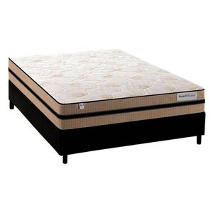 Cama Box Casal: Colchão Molas Masterpocket Ensacadas Plumatex Smart Milano + Base Black(138X188)