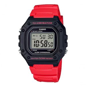 Relógio Casio Standard W-218h-4bvdf Vermelho