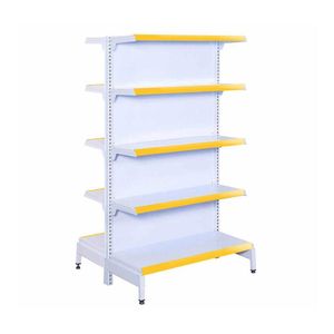 Gôndola Prateleira Supermercado 5 Níveis 40x30 New Plus 1,70m Central Inicial Amarelo Sa Gôndolas