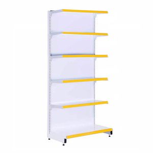 Gôndola Prateleira Supermercado 6 Níveis 40x30 New Plus 2,00m Parede Inicial Amarelo Sa Gôndolas
