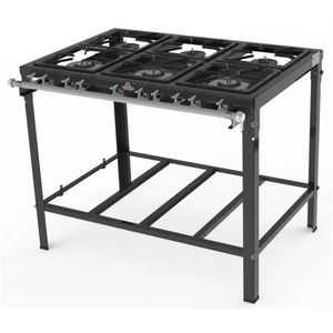 Fogão Industrial Baixa Pressão 6 Queimadores Simples Pms-600 Progás