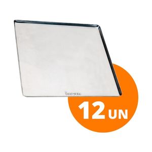 Kit - 12 Assadeiras Estampada Lisa Em Alumínio 35x35x1 Para Fornos Prp-004 / Fcsb4e / Fcv-35 - Imeca