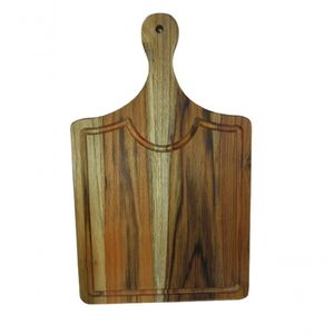 Tábua De Madeira Teca Com Pegador 46cm