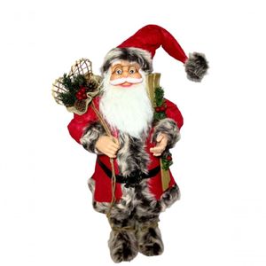 Papai Noel Em Pé Vermelho Esquiador 65cm