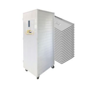 Kit - Armário Crescimento 20 Níveis 60x40 Ac20 + 20 Assadeiras Forma Alumínio - Imeca