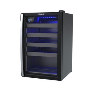 Adega De Vinhos Climatizada Piubella 82l 24 Garrafas Preto Fosco Cave 100 - Venax 127v 127v