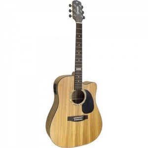 Violao Eletroacustico Dreadnought Folk Cutaway Aco Gf-1d Ceq Zebra Giannini