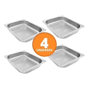 Kit - 4 Cuba Inox Gn 1/2 Fria 325x265x60 - Venâncio