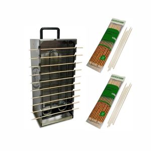 Kit - Churrasqueira 10 Espetinhos Churrasquito Elétrico Pr-199e 220v + 100 Espetinhos - Progás 220v