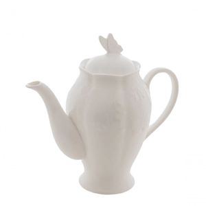 Bule De Porcelana New Bone Butterfly Flower 1l