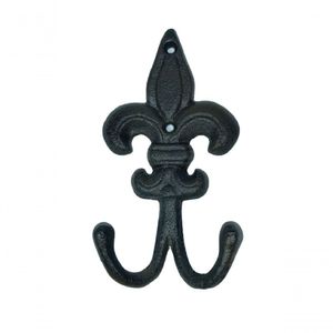Gancho De Ferro Flor De Lis 16x9cm