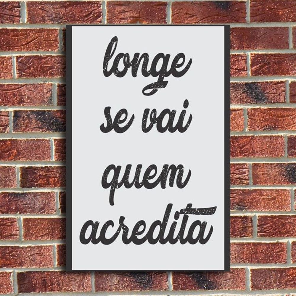 Placa Decorativa Frases de Motivação Nunca Desista 30x40cm