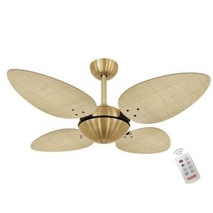 Ventilador Volare Off P Palmae Natural 127V Controle Remoto