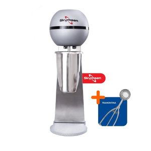Batedor De Milk Shake 1 Copo 0,8l Profissional Inox Bms-n 127v + Concha De Sorvete Extrator 127v