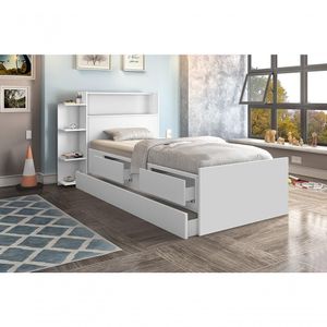 Cama Isa Solteiro 0,88cm Com Cama Auxiliar Branco - Cambel