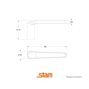 Fechadura Inox Polido Broca 40 - Stam Banheiro 823/03