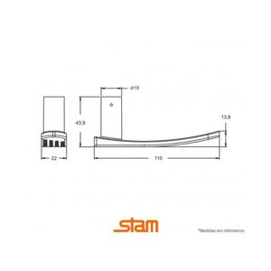 Fechadura Espelhada Escovada Antique - Stam Tetra 1800/21