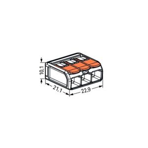 12 Conectores Automático 221-613 Até 6,0mm 3 Polos 41a - Wago