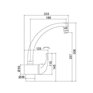 Misturador Monocomando Cozinha Mesa Allure 2257 C71 - Lorenzetti Cromado