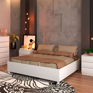 Cama Casal Mônaco Tcil Móveis Neve