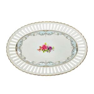 Travessa Oval Em Porcelana Mon Chéri 25x17cm L'hermitage