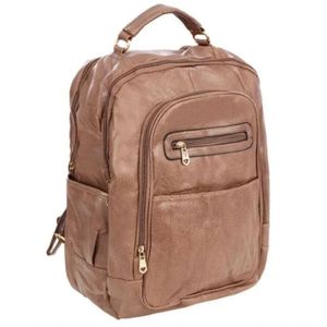 Mochila Costas Feminina Grande 2 Repartições Marrom