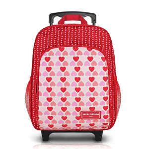 Mochila Com Rodinhas Tamanho Pequeno Sapeka Jacki Design Vermelho - Coração