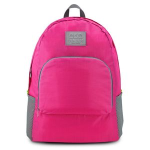 Mochila Dobrável Para Viagem Estampa Lisa Jacki Design Fúcsia