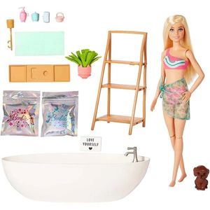 Boneca Articulada - Barbie Dia De Spa - Banho De Espuma Relaxante - Mattel