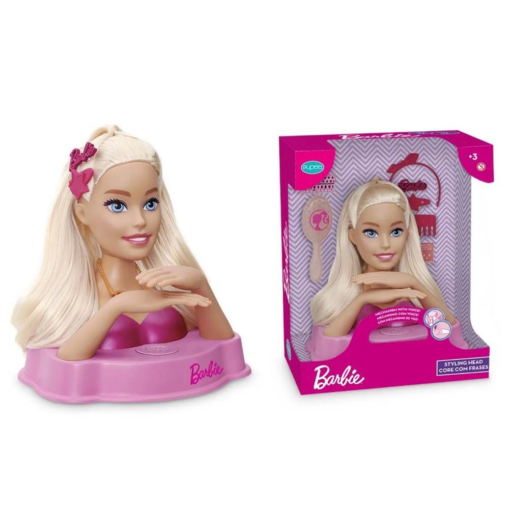 Boneca para Pentear - Mini Styling Head - Special Hair - Barbie - Rosa -  Pupee - Ri Happy