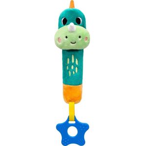 Pelúcia Com Mordedor - 25 Cm - Bubazoo - Buzininha - Dino - Verde - Buba