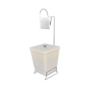 Lixeira Com Suporte De Papel Higiênico - Stolf Areia
