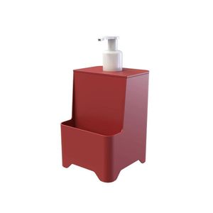 Dispenser De Pia Para Detergente E Esponja - Stolf Vermelho