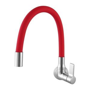 Torneira Para Cozinha De Parede Bica Móvel 1187 Meber Metais Vermelho