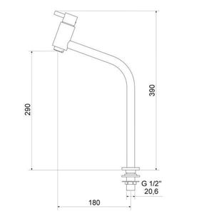 Torneira Para Banheiro De Mesa Meber 1203 C 77 Ba Cromado
