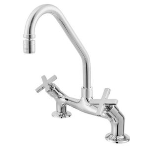 Torneira Com Misturador De Cozinha Para Mesa 3006 C 28 Ba Aa Omega Meber Metais Cromado